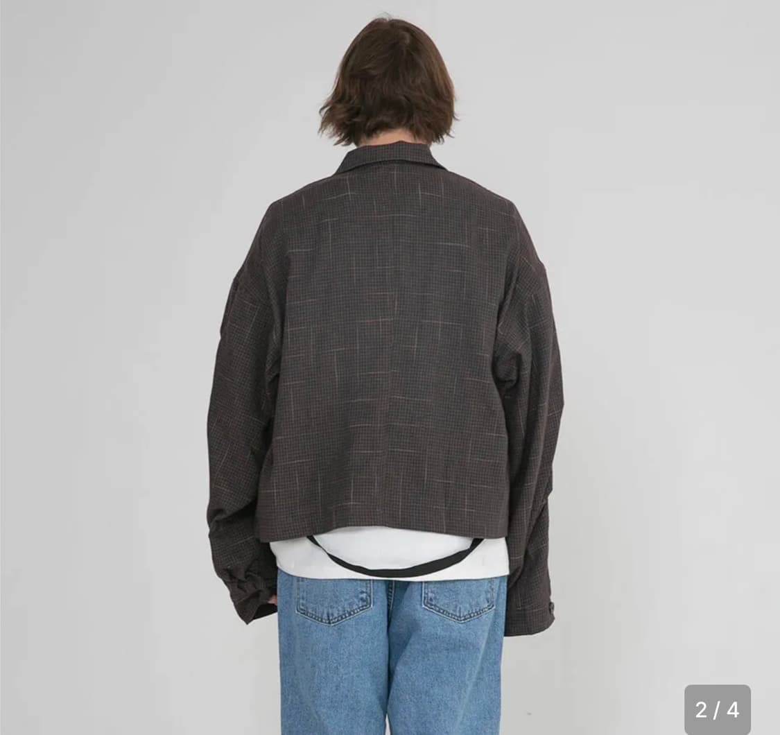 L 플라스틱 프로덕트(PLASTIC PRODUCT) 체크 지퍼 자켓 상품이미지2