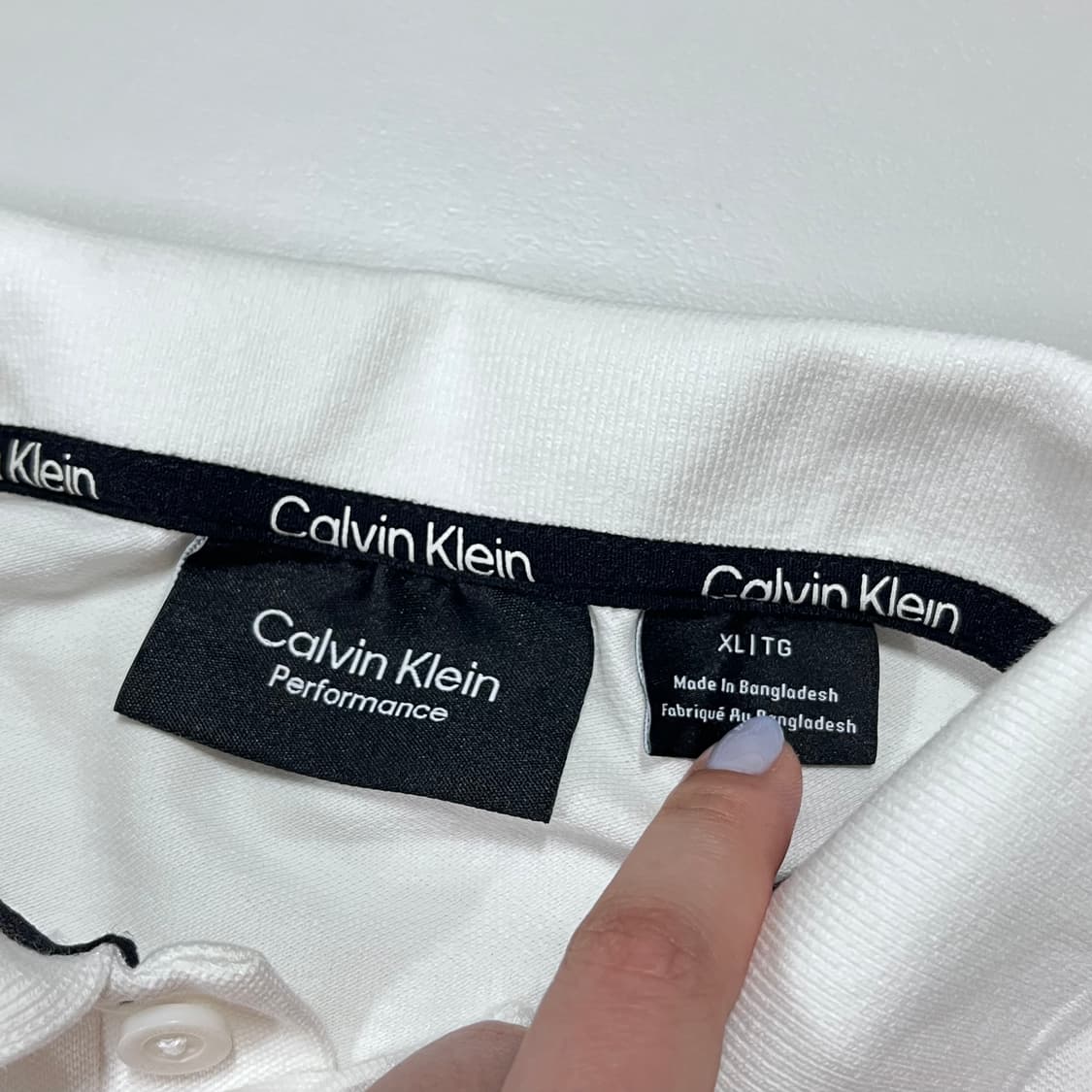 [정품] 캘빈클라인 화이트 반팔카라티 [ XL ] 상품이미지4