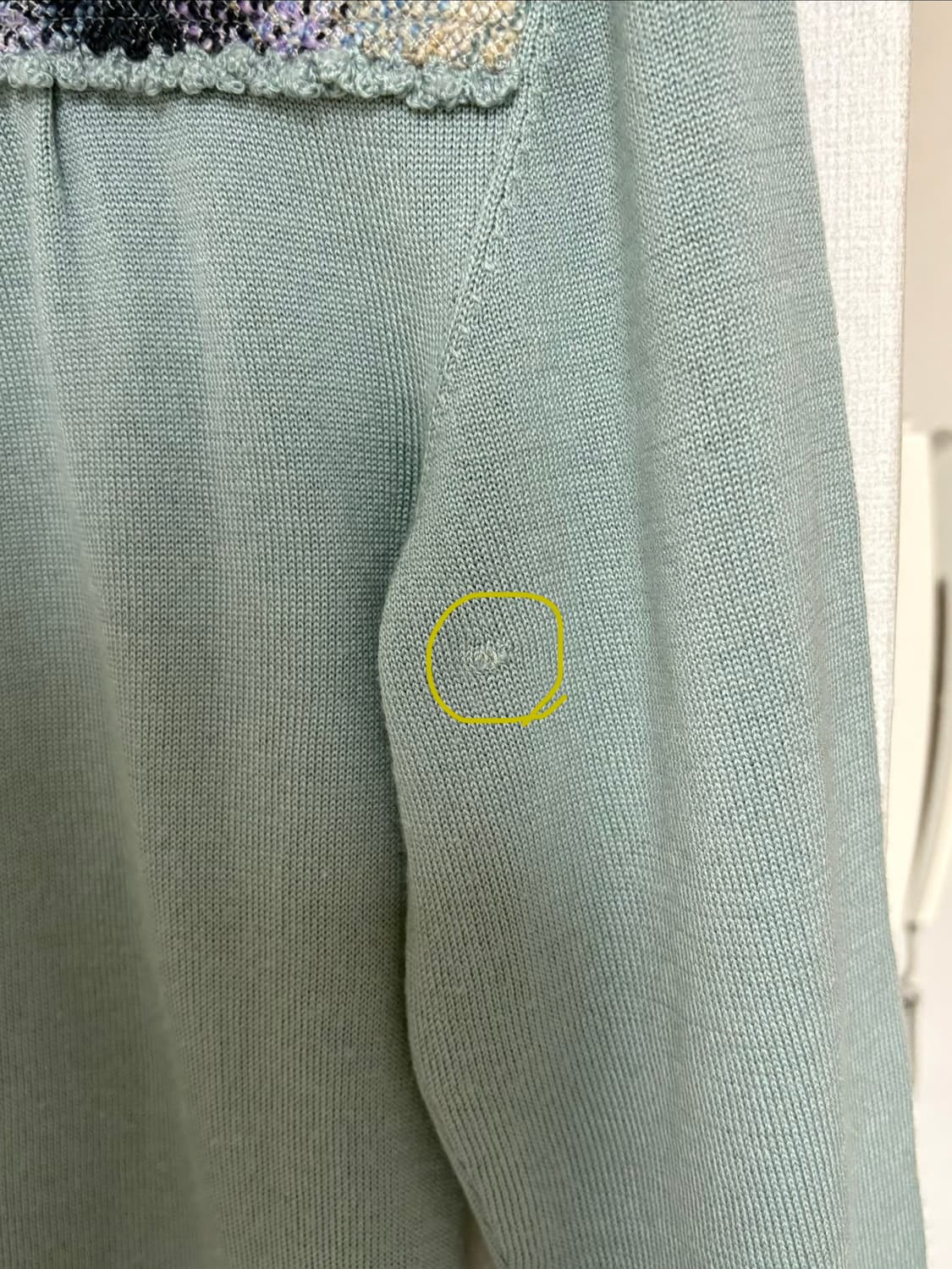 민트 넥 포인트 니트 상품이미지10