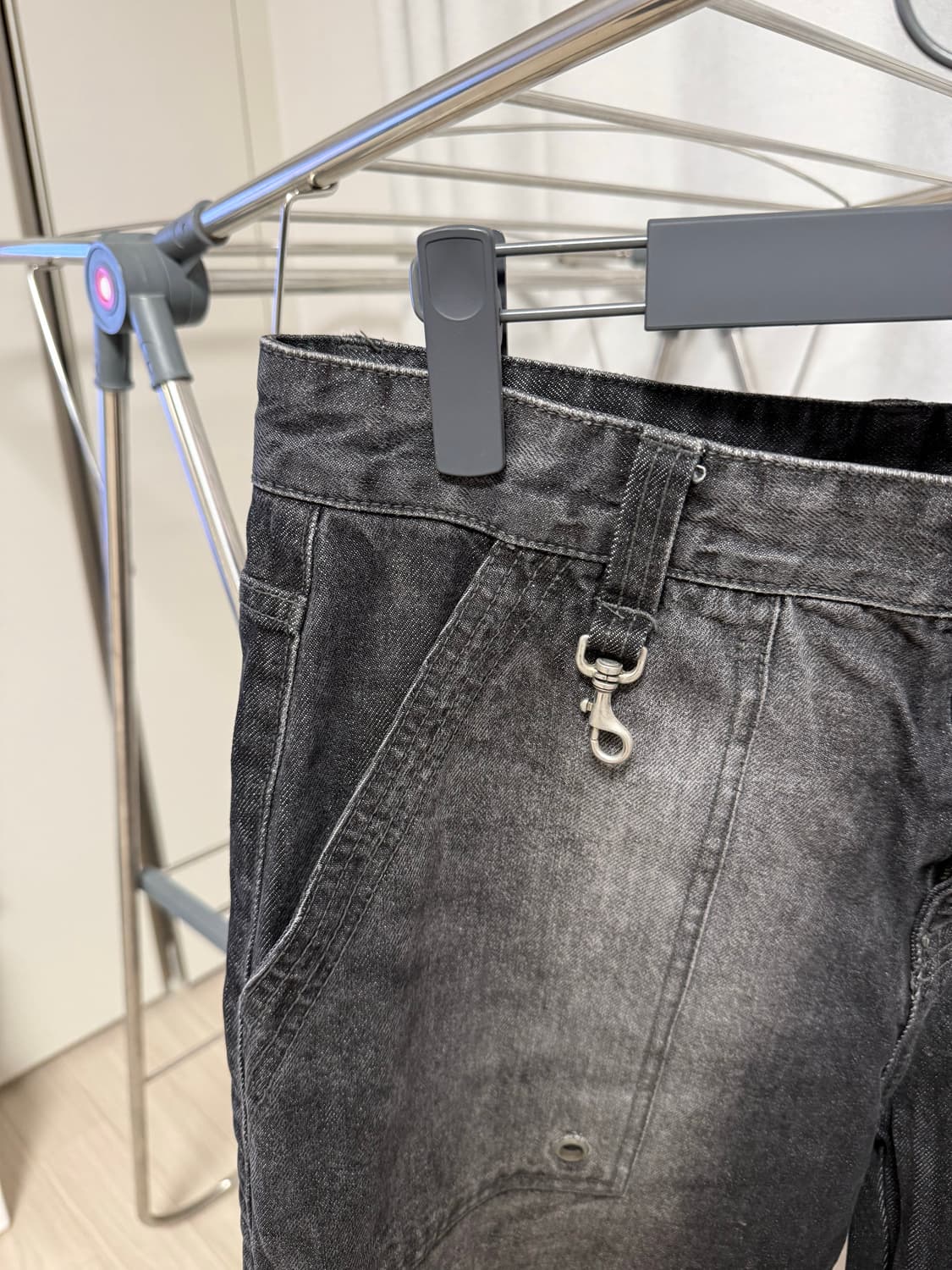 [L] 마하그리드 지퍼흑청데님 청바지 상품이미지2