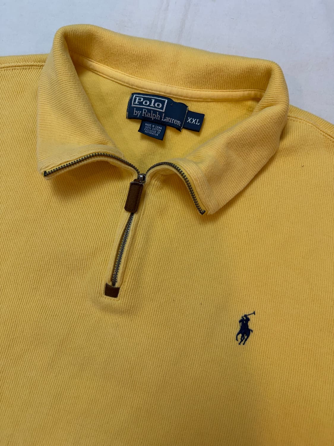폴로 랄프로렌 반집업 코튼 니트 옐로우 상품이미지2