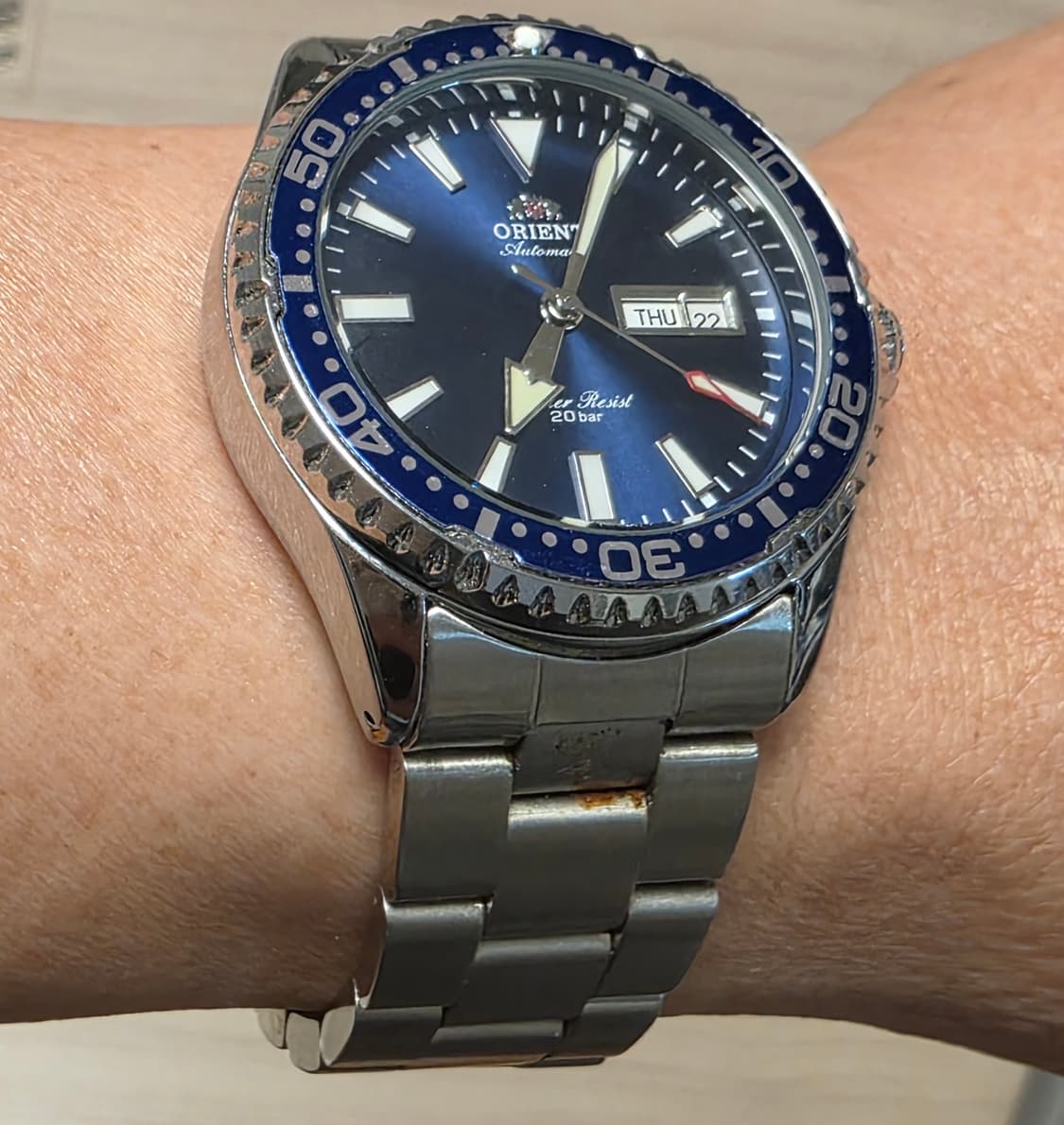 오리엔트 카마슈 RA- AA0002 블루 다이얼 오토메틱 시계 상품이미지7
