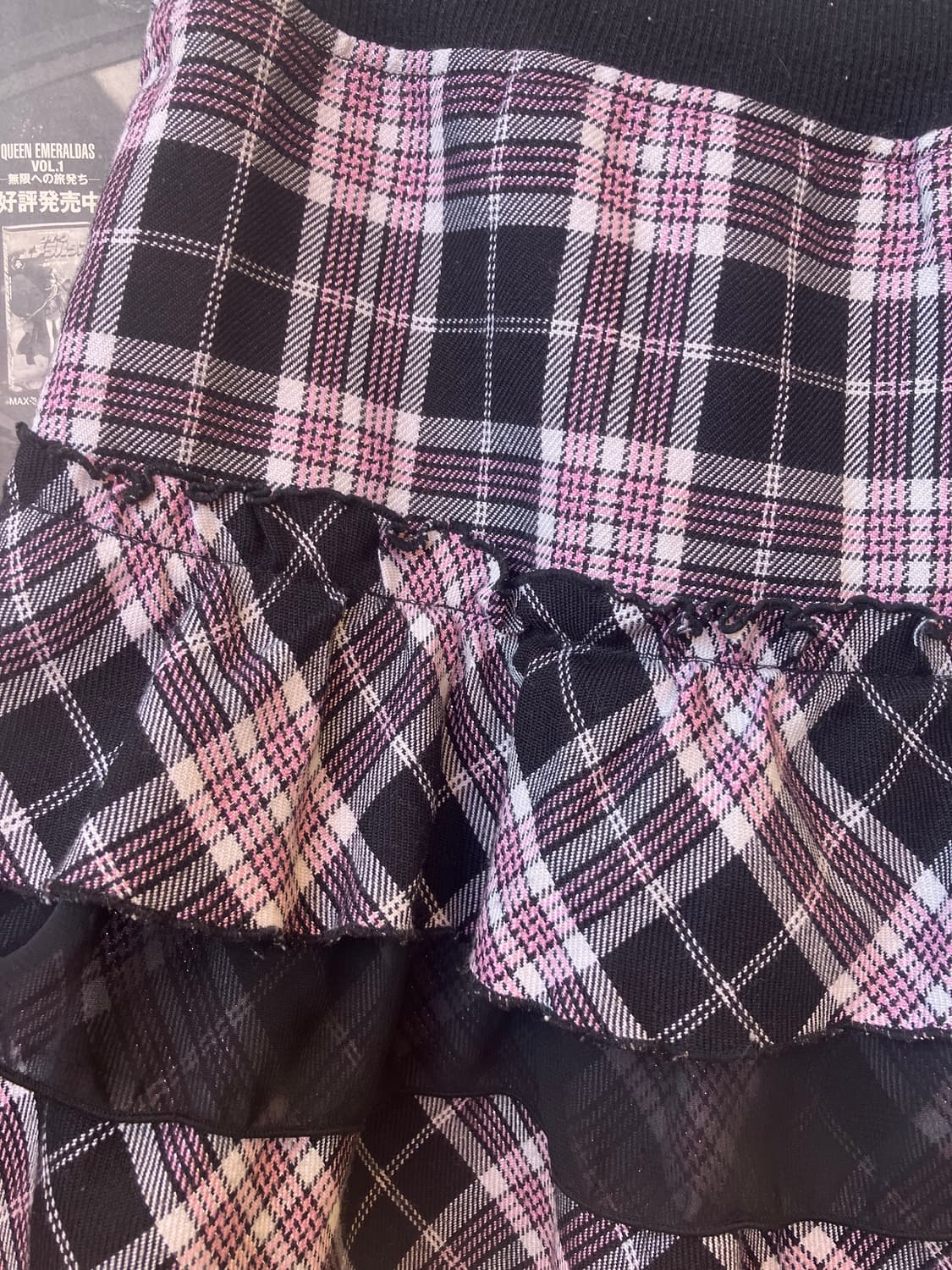 jpn 블랙핑크 체크 미니 스커트 상품이미지2