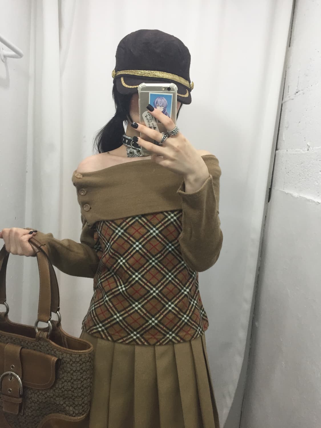 베이지 체크소녀 코디 🏈 상품이미지5