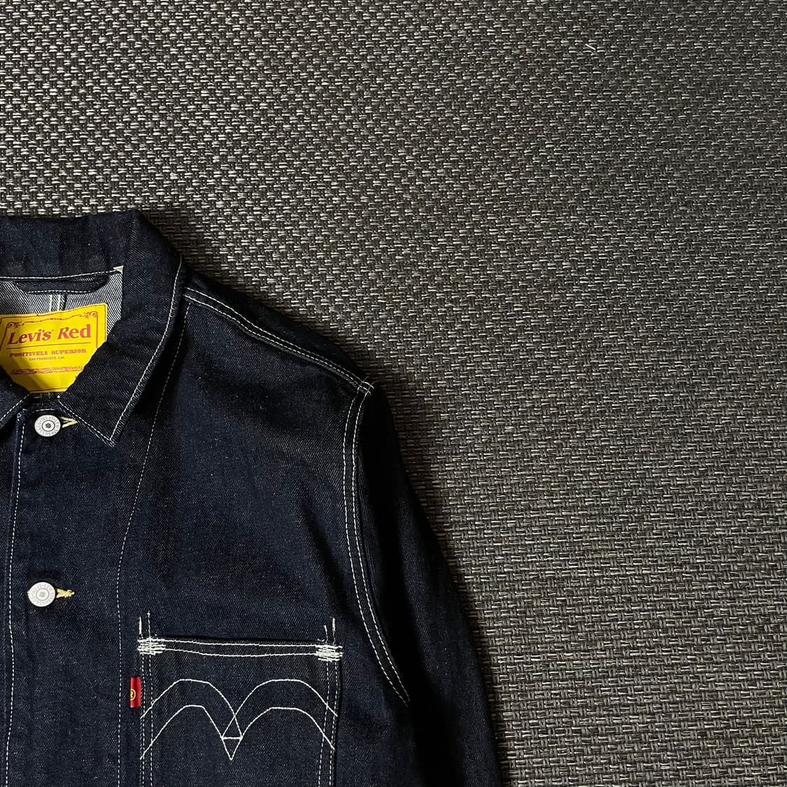 리바이스 레드 엔지니어드 진청 블루블랙 멀티포켓 데님 자켓 L 상품이미지3