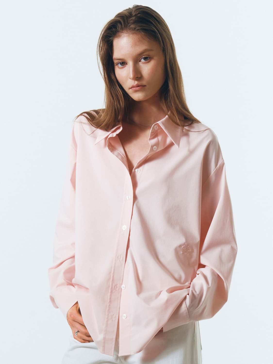 시티브리즈 링클프리 셔츠 핑크 F 상품이미지1