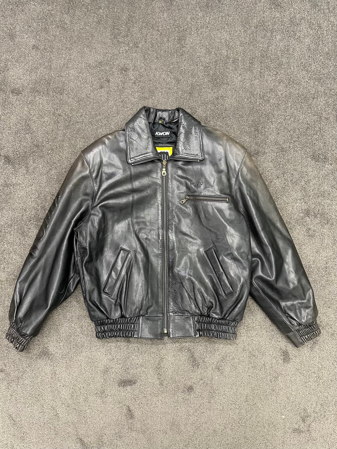 KWON 블랙 가죽 자켓 M 상품이미지2