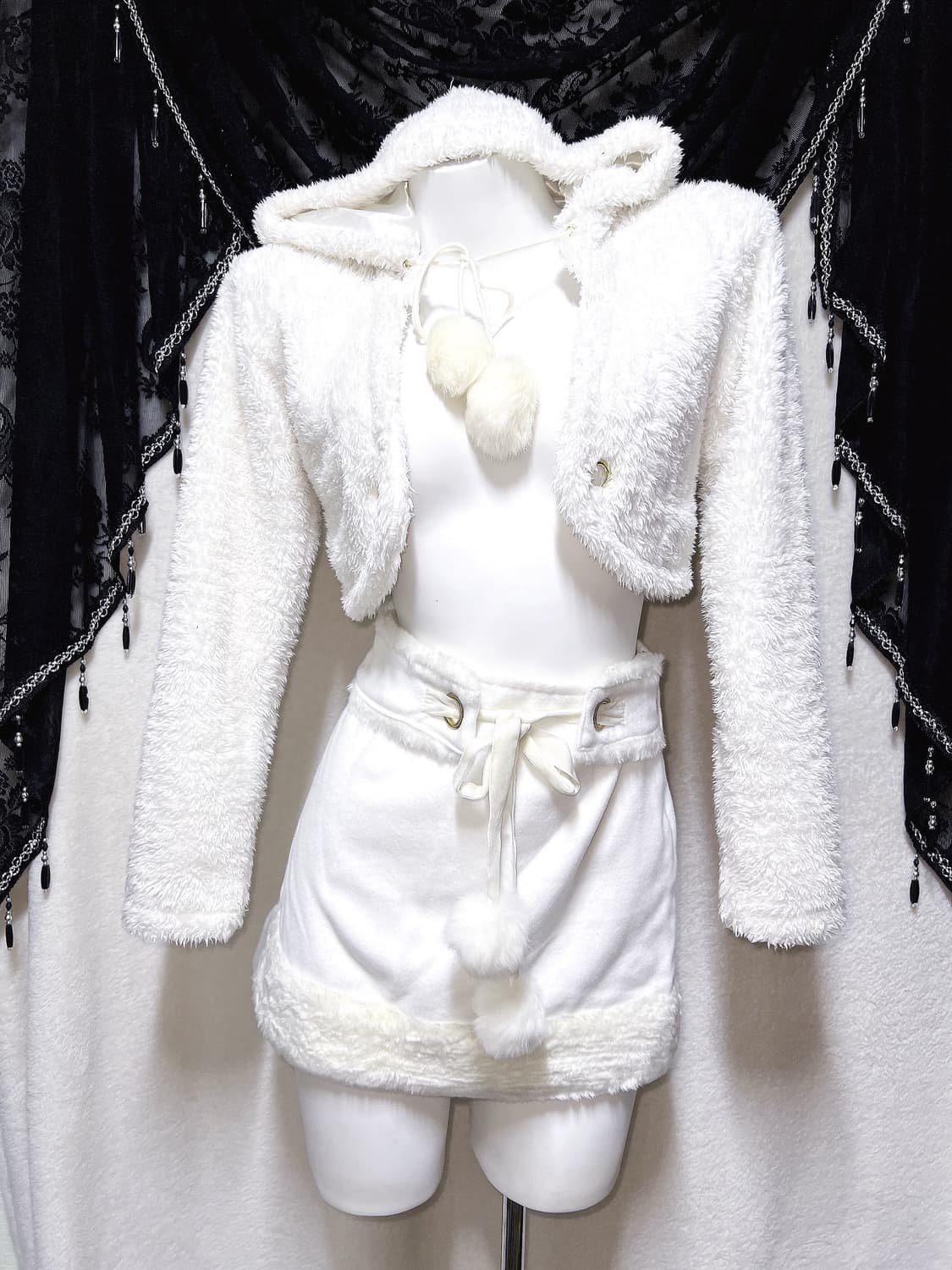 트랄라라 볼레로 폼폼이 퍼가디건 달천 풀문 로맨틱갸루 로걀 핀터 삿포로 상품이미지7