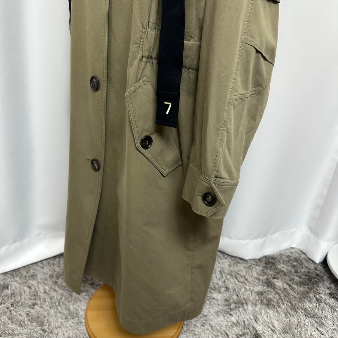   럭키슈에뜨 여자 간절기 후드롱자켓 카키 36 (실측124) 상품이미지4