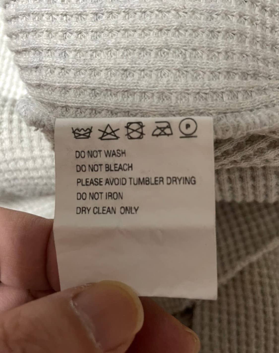 홈리스 헤비 와플 롱슬리브 데미지드 에크루 상품이미지5