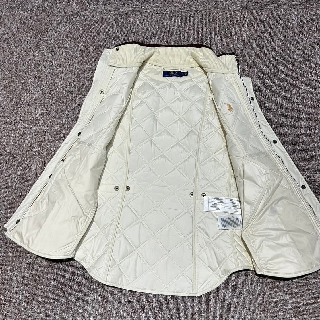 여S) 폴로 랄프로렌 퀼팅 조끼 베스트 화이트 2way 상품이미지4