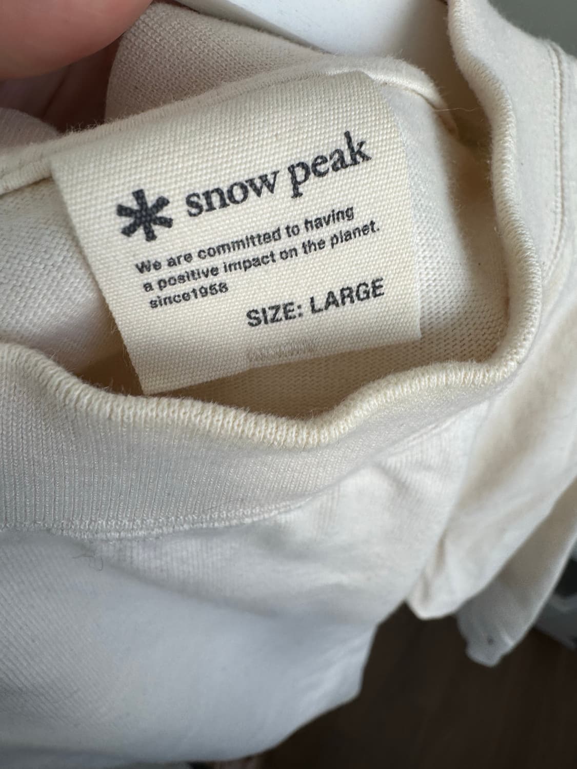 [Snow Peak] 스노우피크 아이보리 긴팔 티셔츠 L 상품이미지6