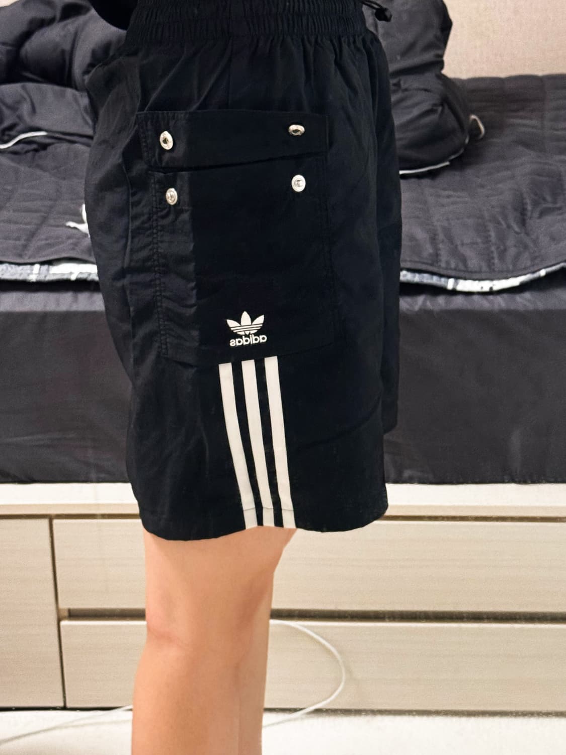 아디다스 여성 카고 반바지 M 블랙 상품이미지7
