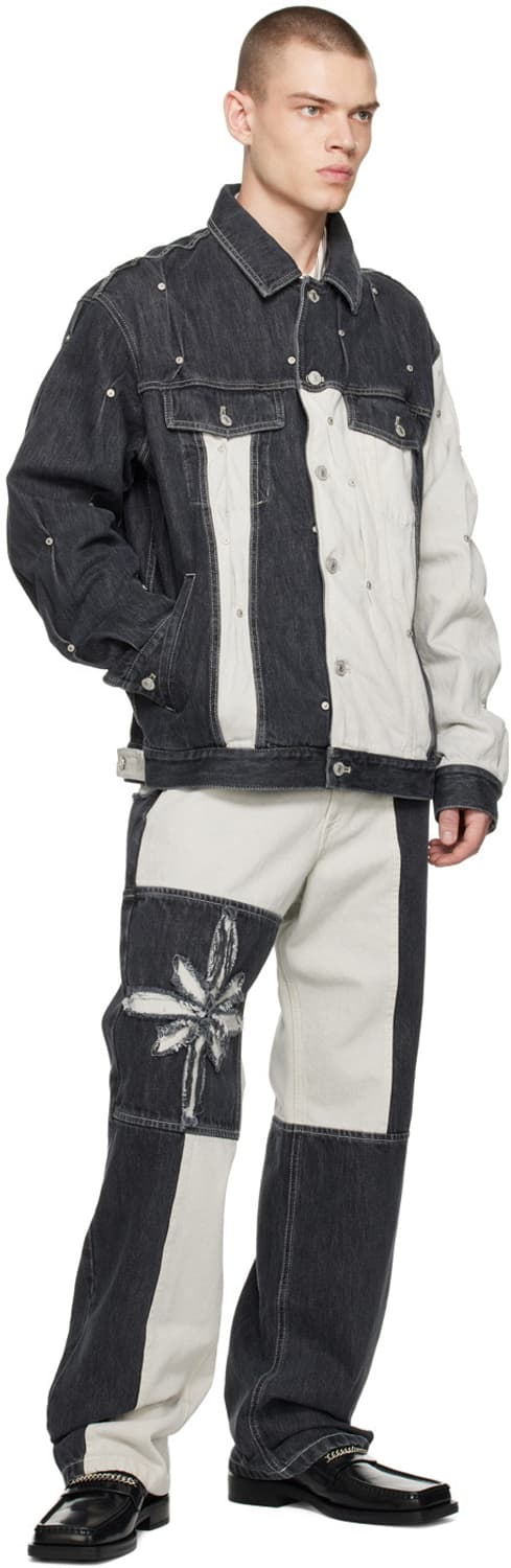 쿠시코크 멀티 리벳 데님 자켓 바이컬러 M  상품이미지4