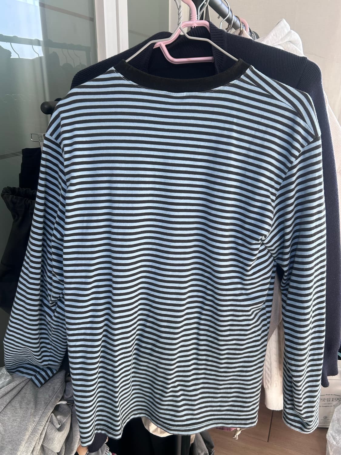 TCM mini logo stripe long sleeve (스카이블루) 상품이미지3