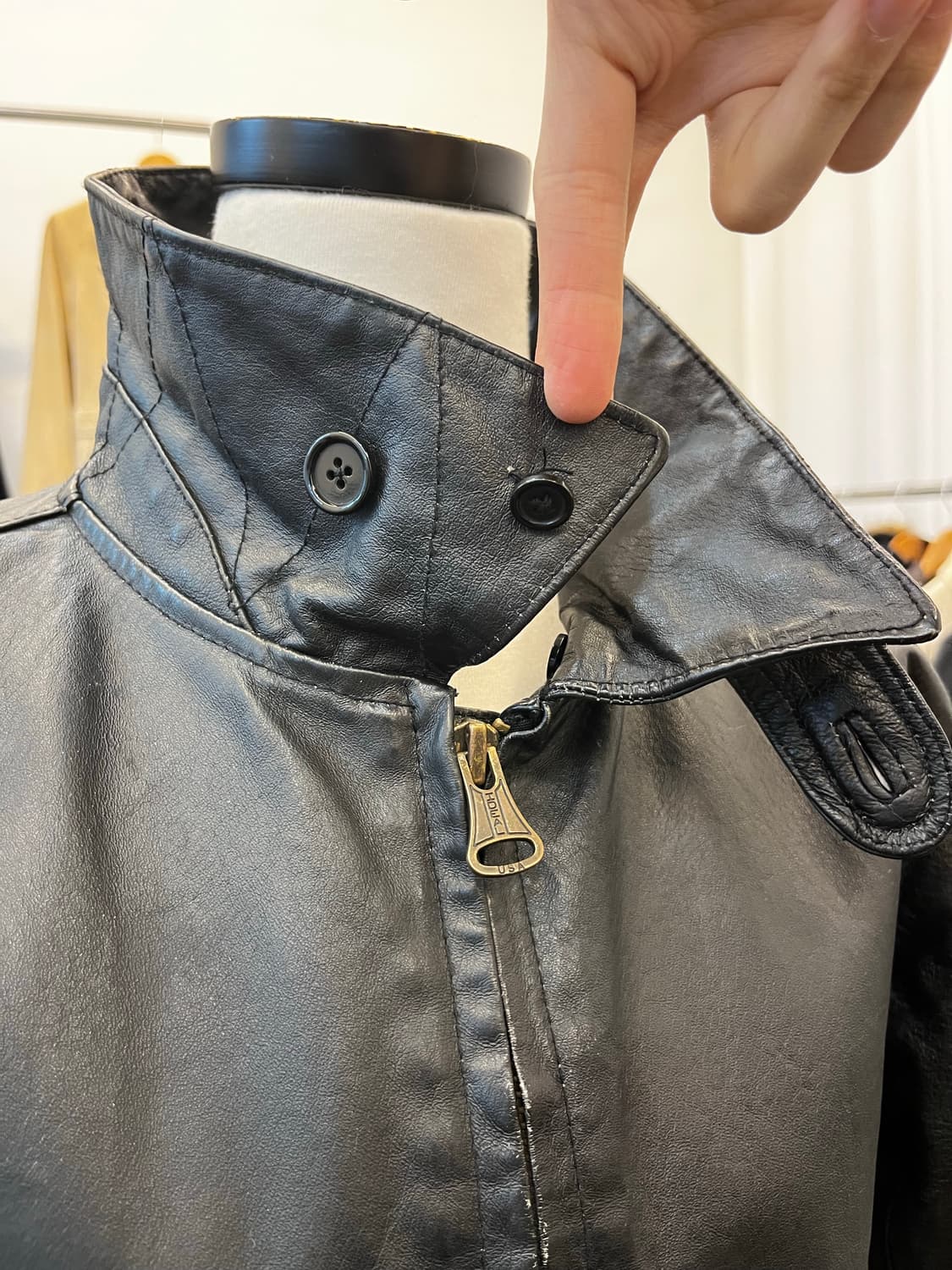 Mangrove 피그 스킨 레더 자켓 상품이미지4