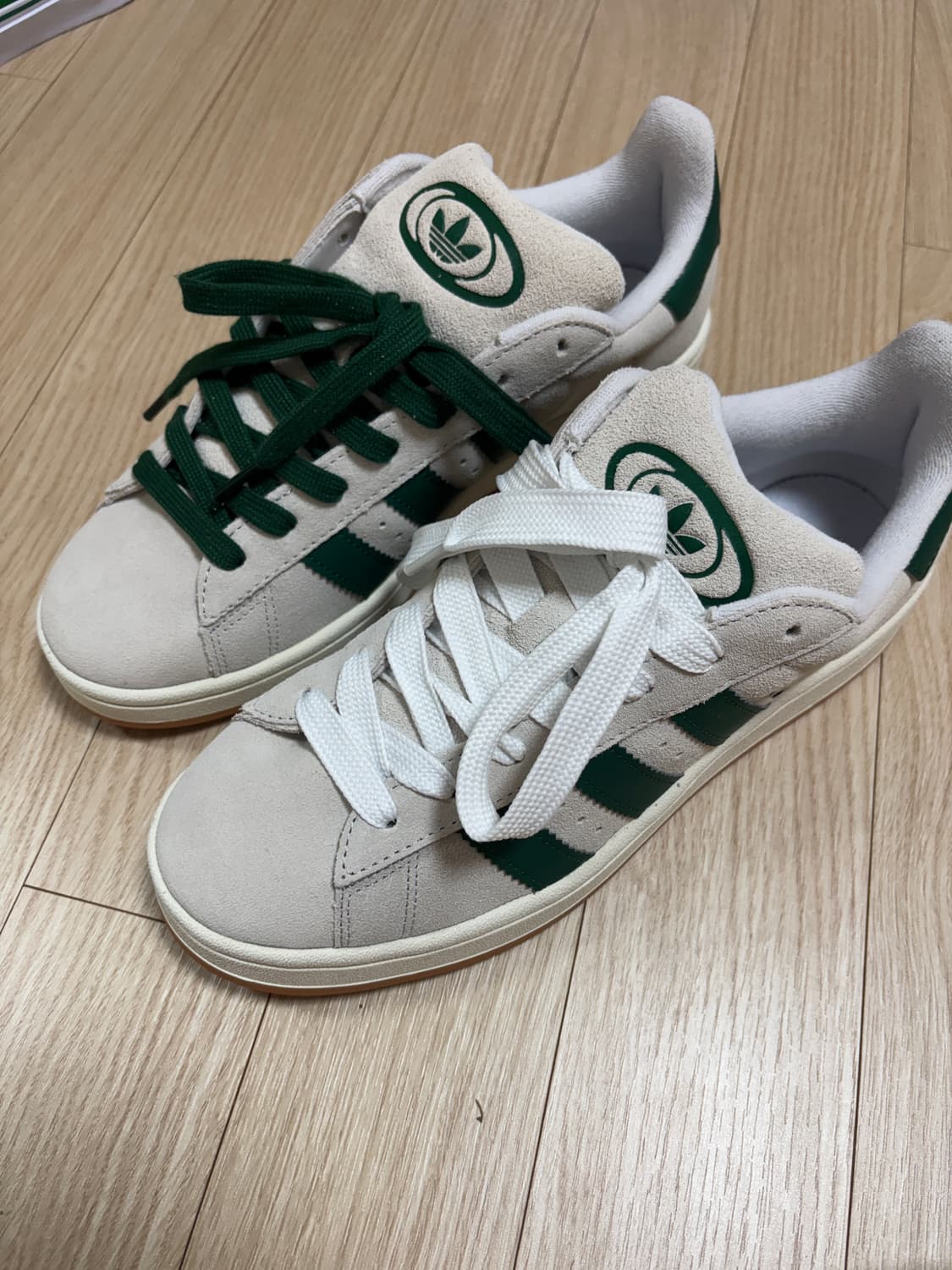 아디다스 캠퍼스 00s 크리스탈 화이트 다크그린 상품이미지2