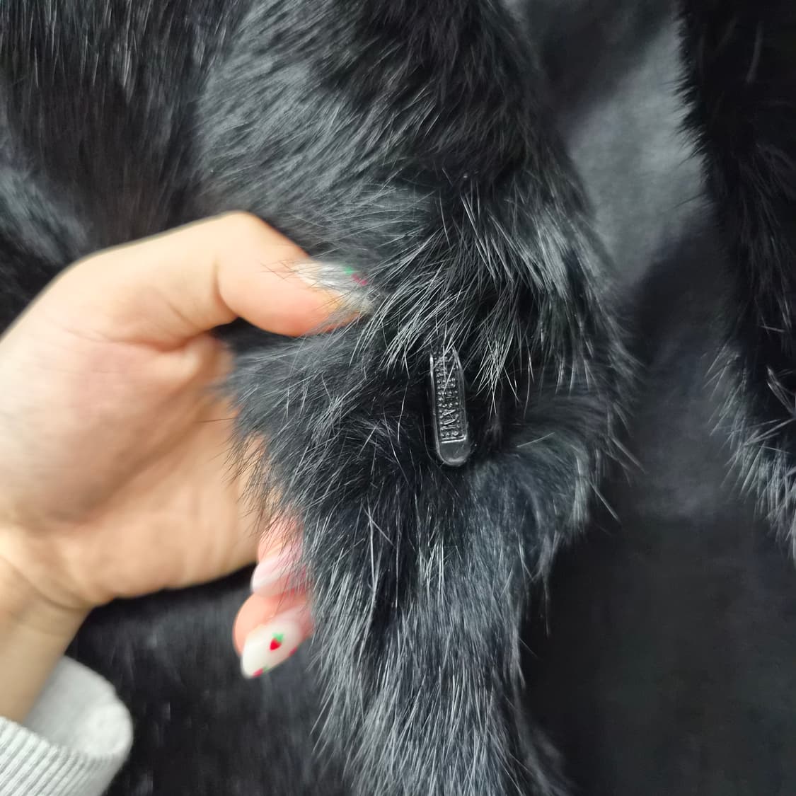 토끼털 블랙 크롭 퍼 자켓 여성 s 상품이미지8