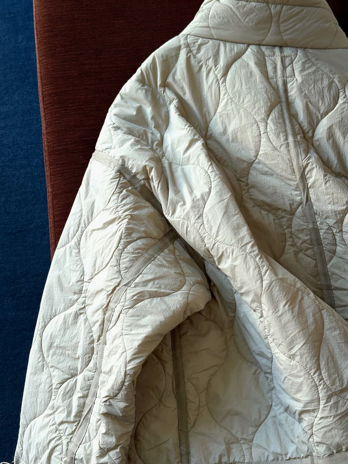 Quilted mil design over blouson jacket 상품이미지5