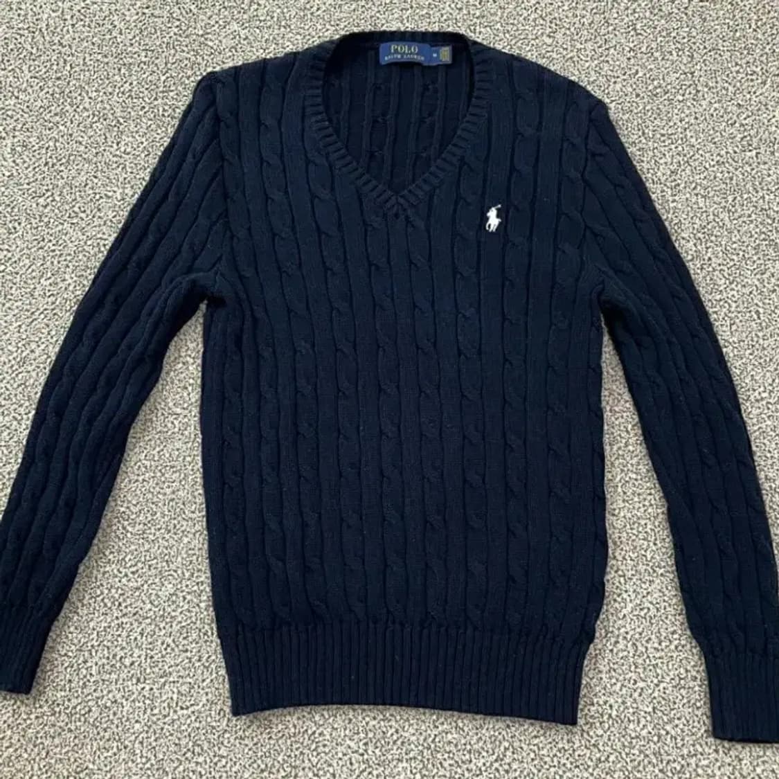 [정품] 폴로 랄프로렌 여성 슬림핏 케이블 니트 브이넥 55~66 상품이미지2
