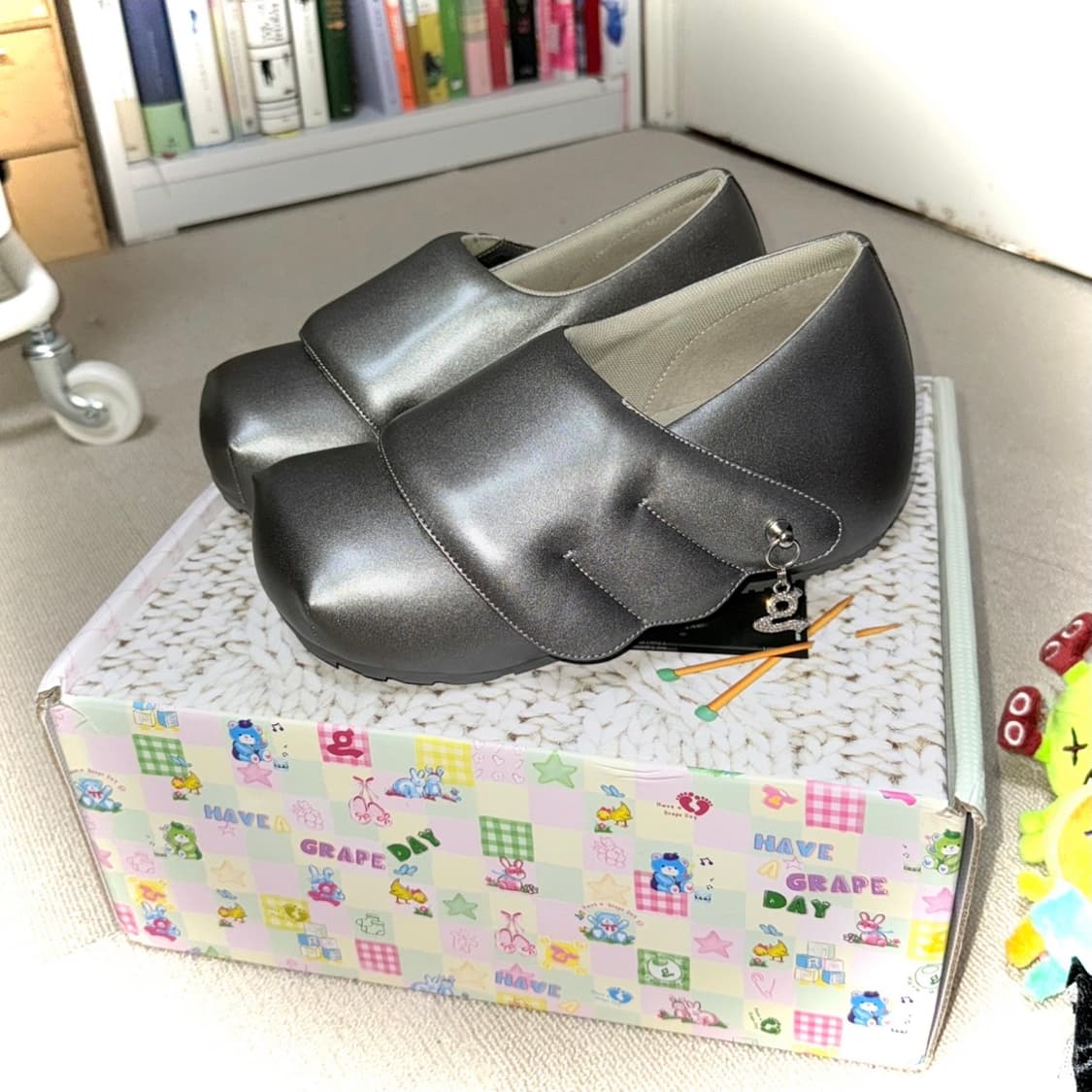 그레이프 grape WING platform SHOES gray 상품이미지4