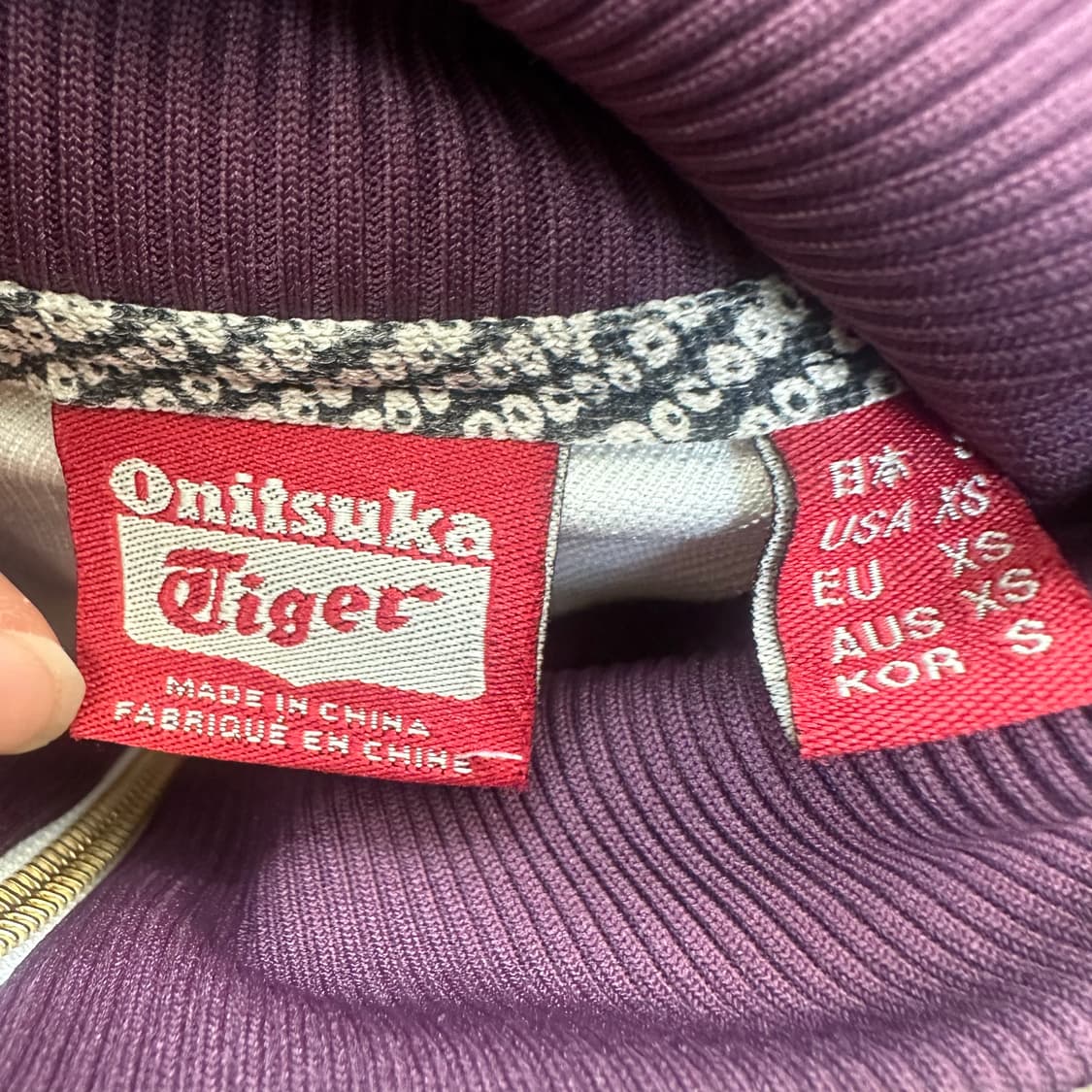 오니츠카타이거 빅로고 화이트트랙탑져지 S 상품이미지3