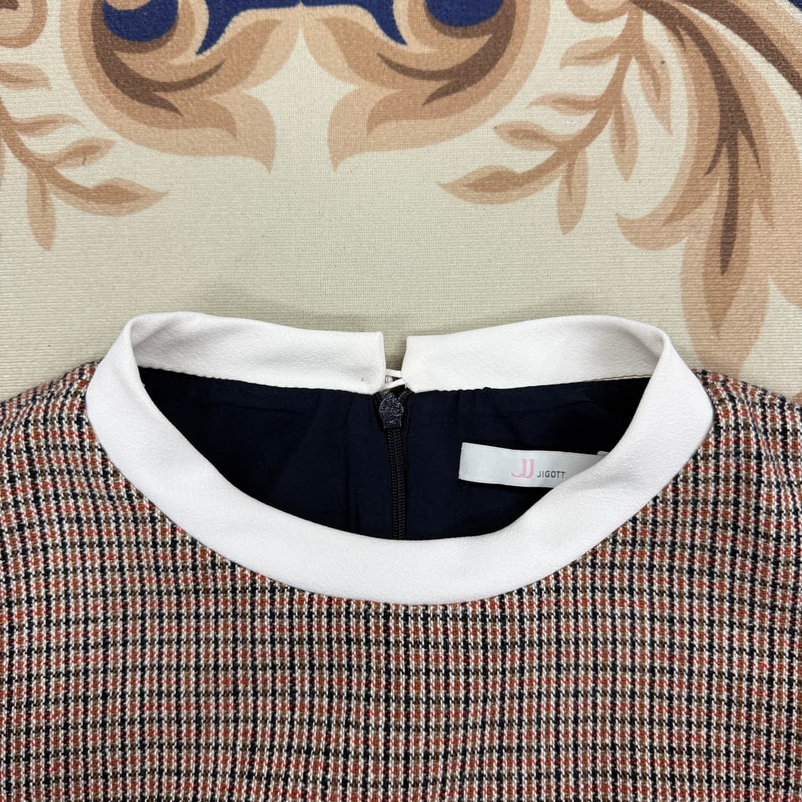 (88-90-160)지고트 JIGOTT 체크 울 원피스 상품이미지2