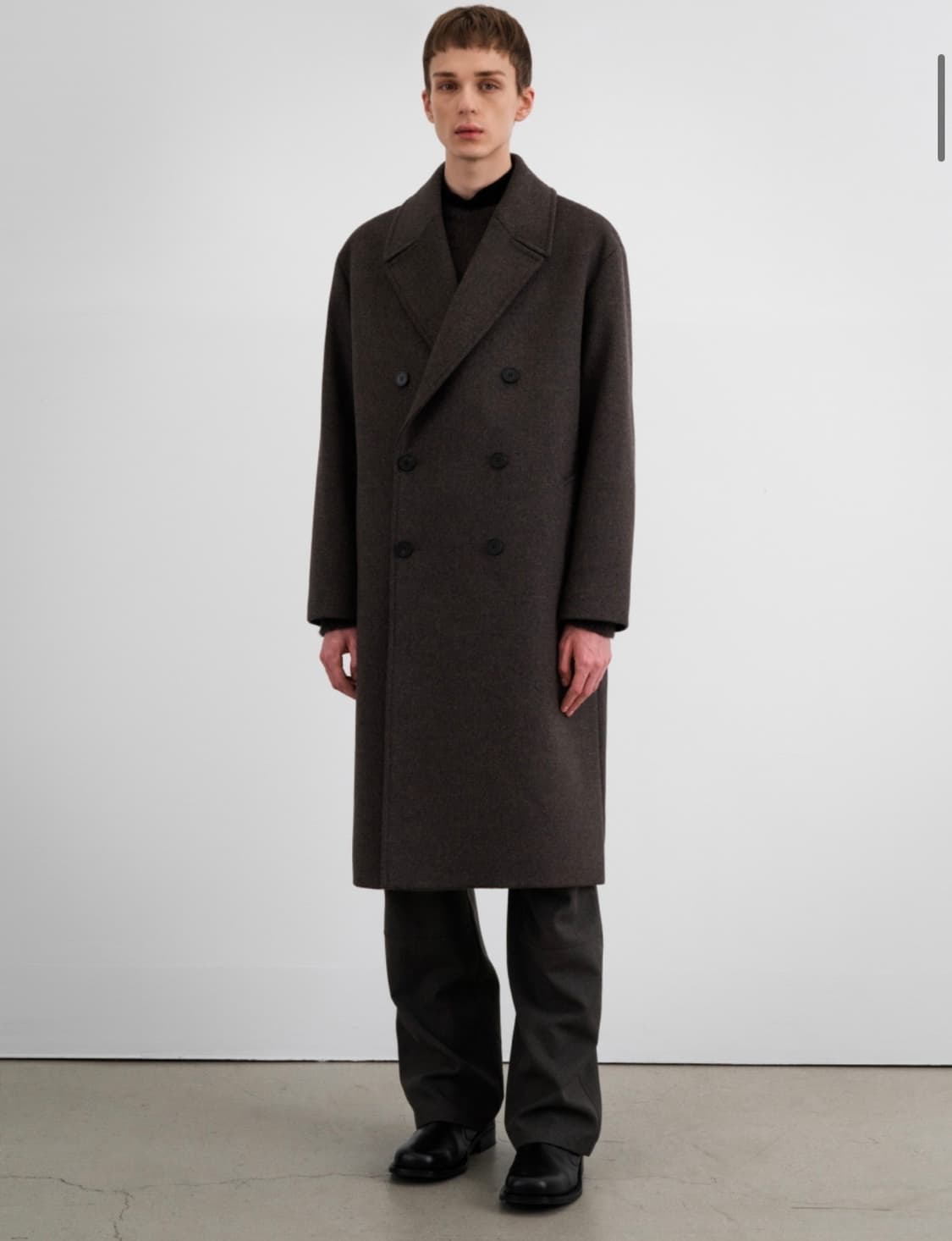 인사일런스 캐시미어 더블 롱 코트 M.CHOCOLATE BROWN 상품이미지1