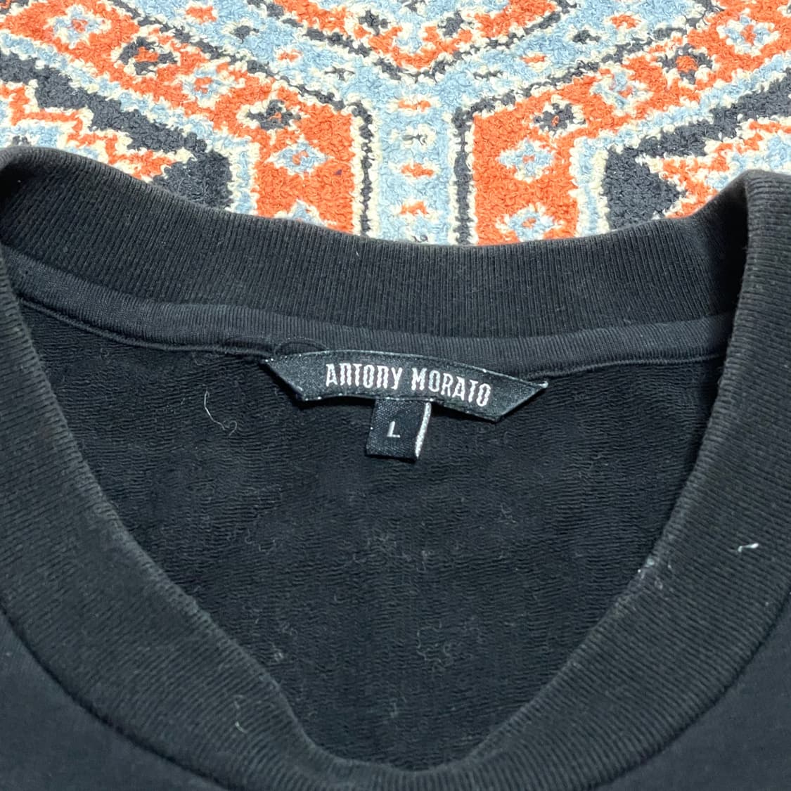 안토니 모라토 블랙 지퍼디테일 맨투맨 남성L 상품이미지4