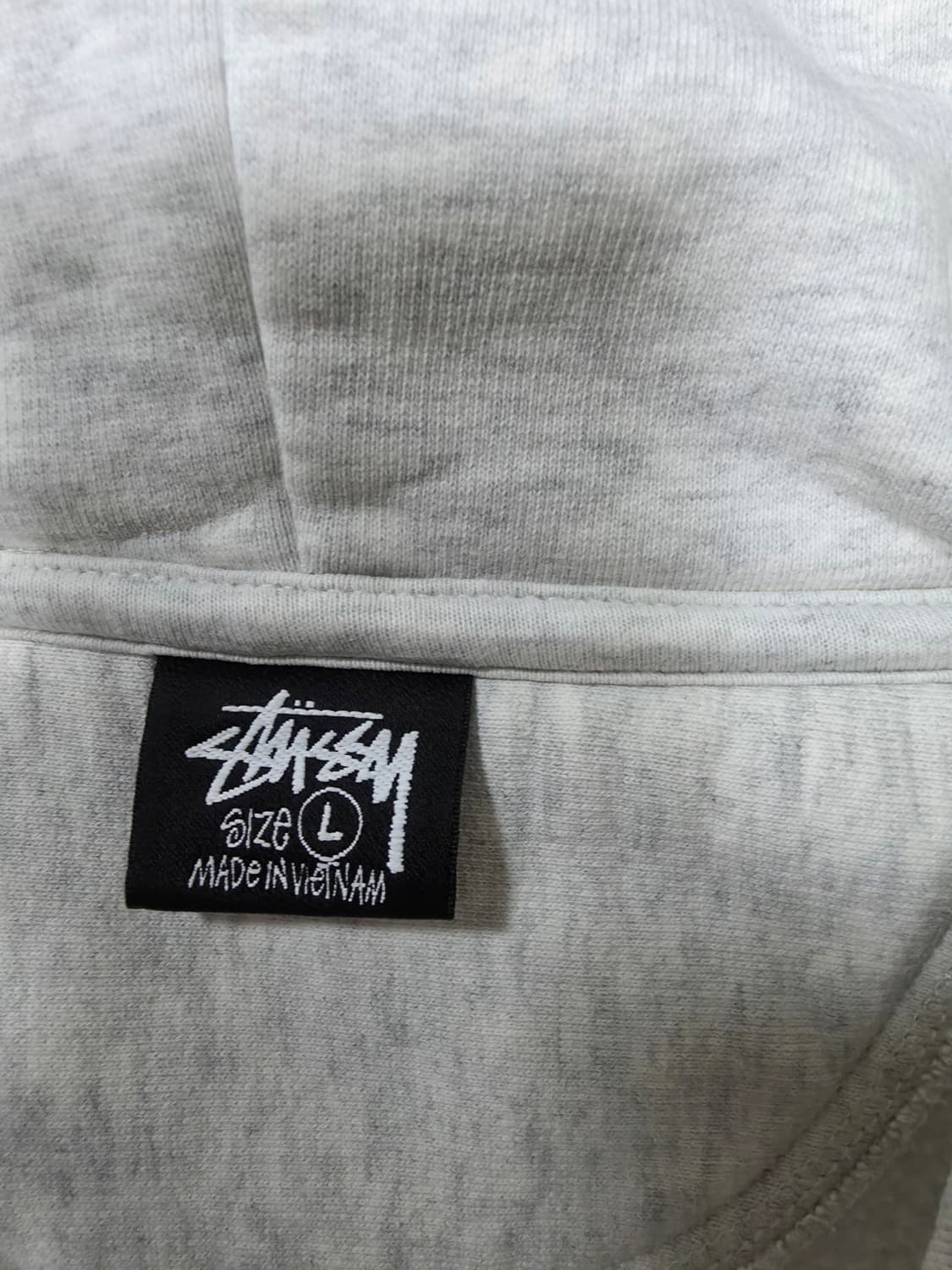 스투시 월드투어 후드집업 2022 애쉬 헤더 상품이미지4