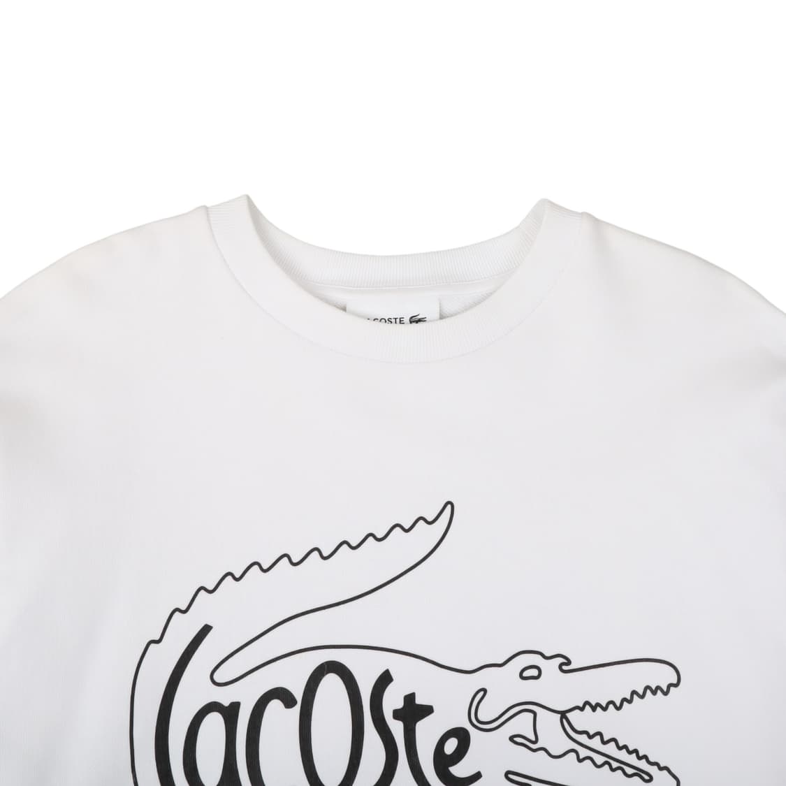 라코스테 우먼스 화이트 빅로고 스웻셔츠 상품이미지2