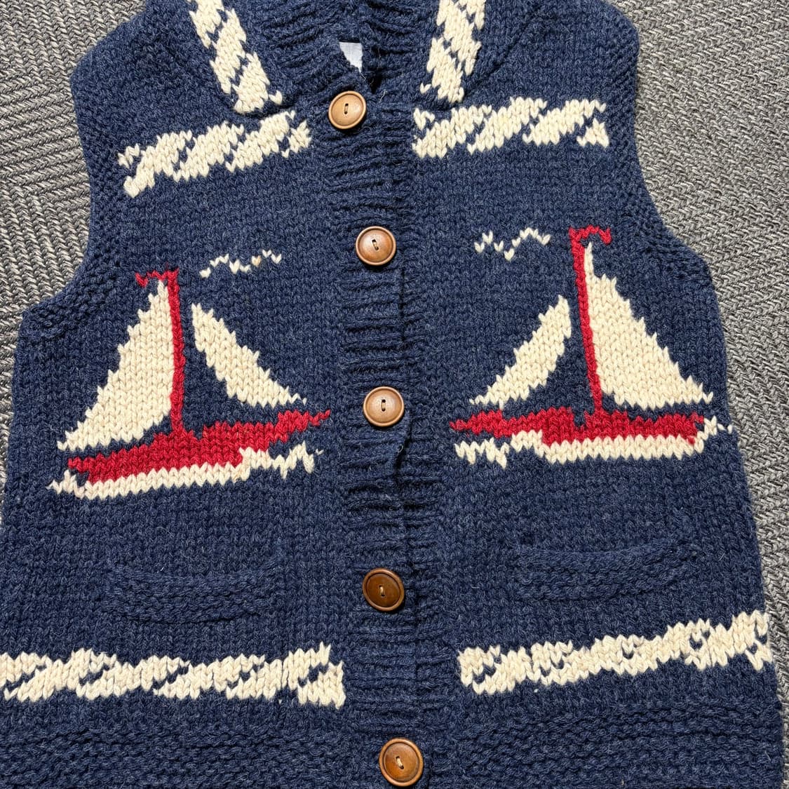 Cepo 코위찬 빈티지 니트 후드 조끼(Free) 상품이미지2