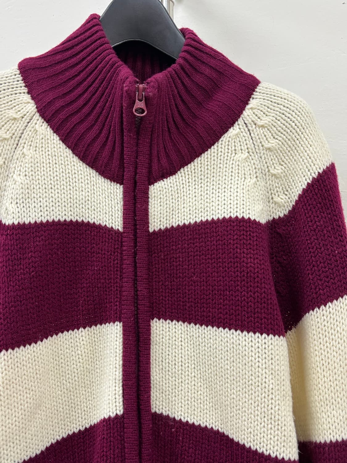 빈티지 플럼 니트 집업 상품이미지6