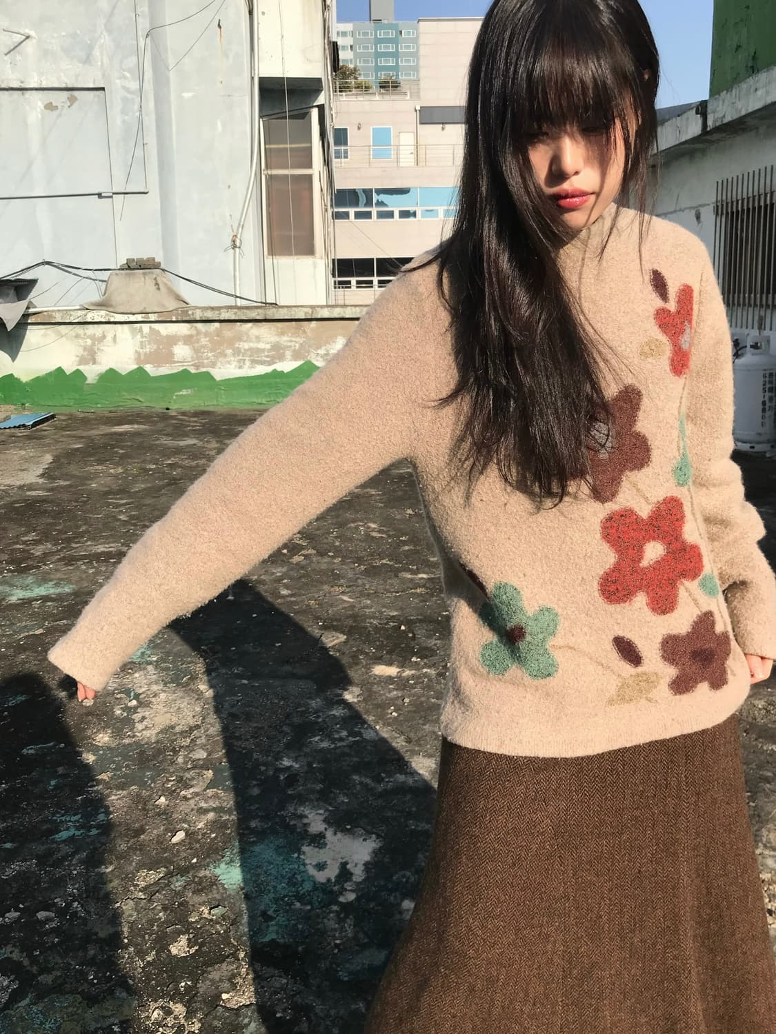 코지 플라워 니트 상품이미지2