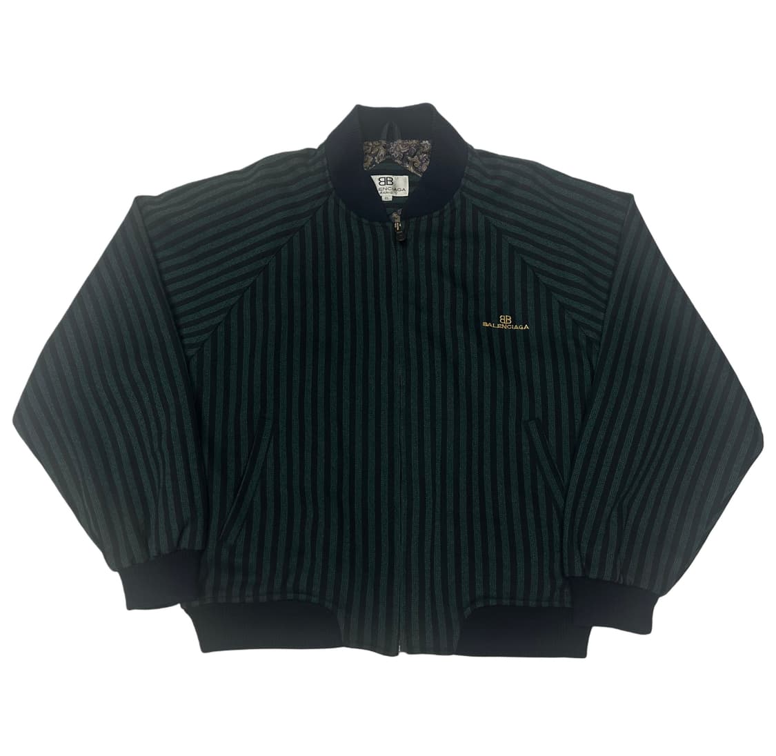 발렌시아가 올드스쿨 스트라이프 울모직블루종 XL 상품이미지1
