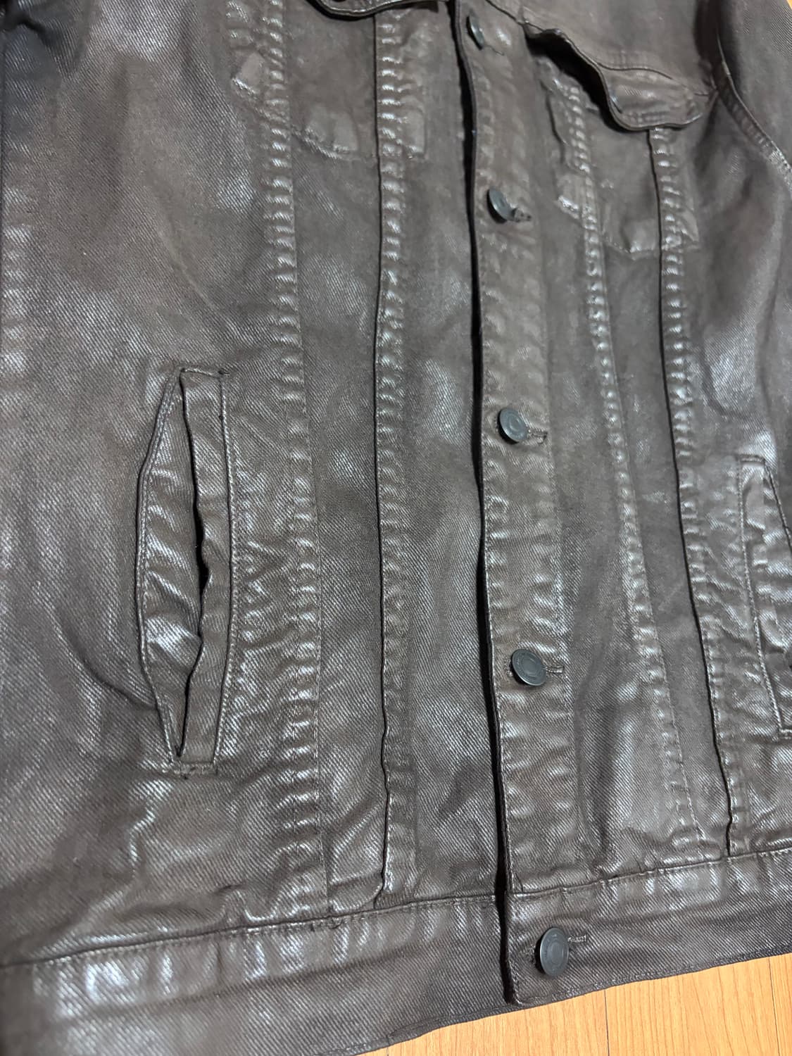 zara 00s 왁스 코팅 트러커 자켓  상품이미지4