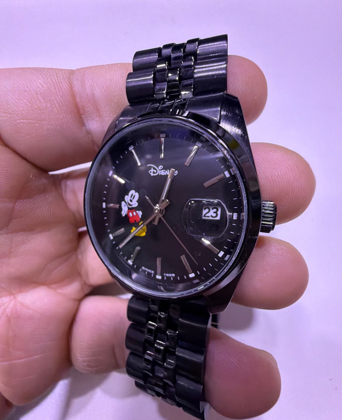 디즈니 미키마우스 데이저스트 블랙 메탈밴드 손목시계 상품이미지2