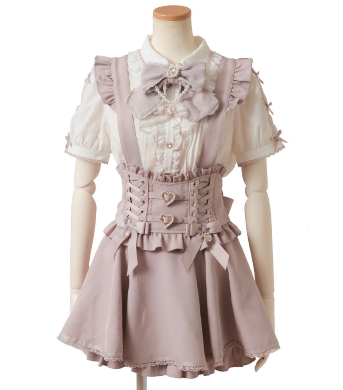 리즈리사 하트버클 스카판 서스펜더 스커트 상품이미지1