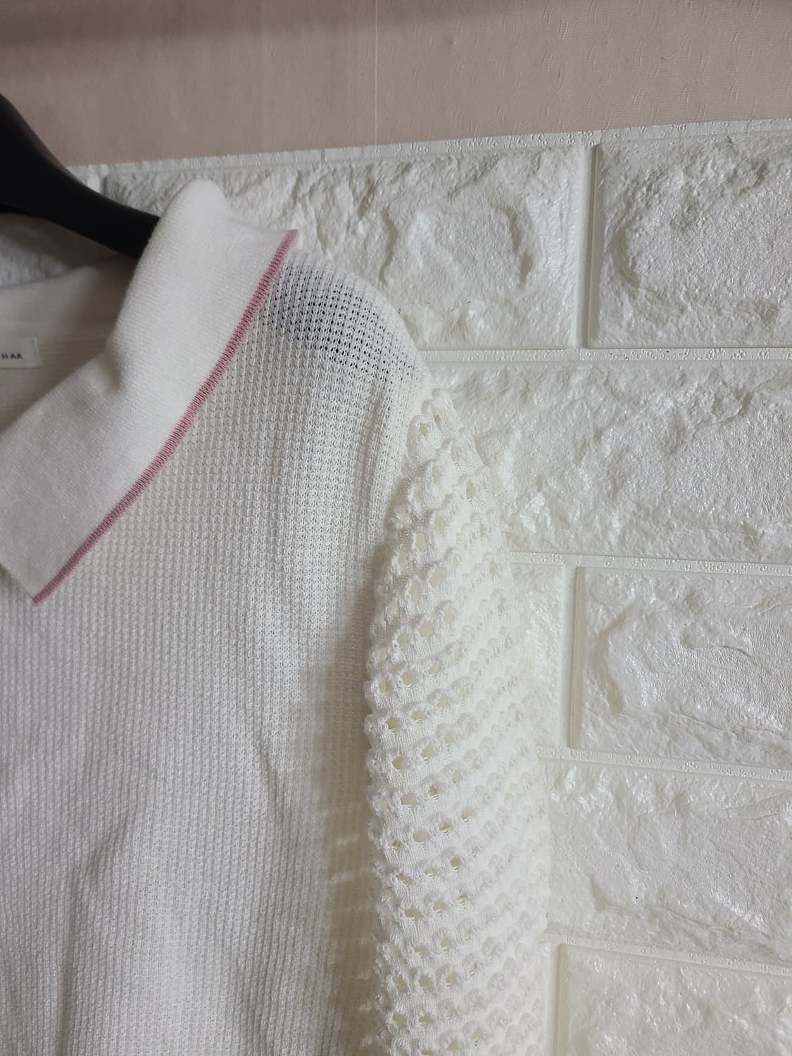it MICHAA 흰색 카라 펀칭 니트(55) 상품이미지2