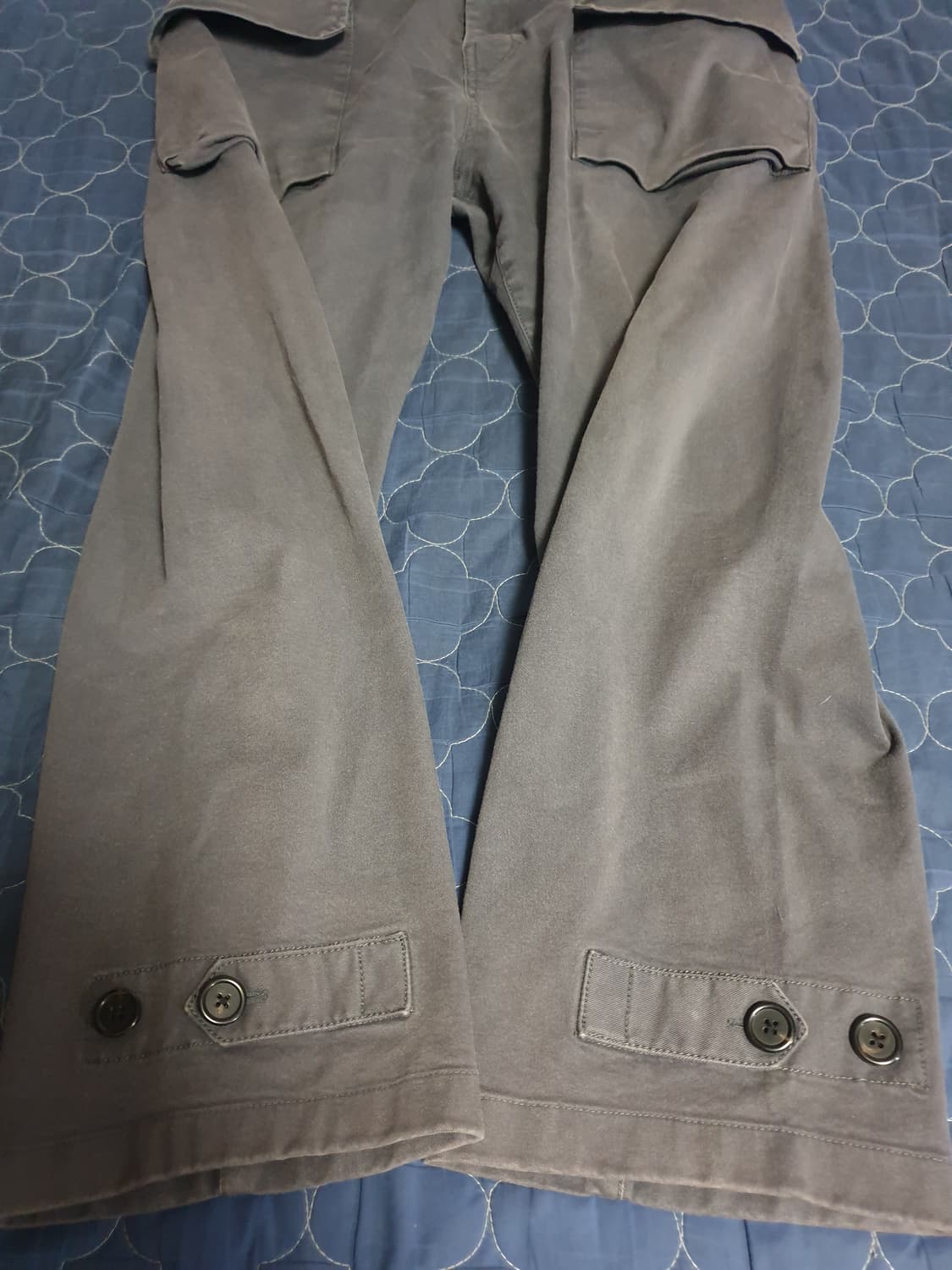 (희귀매물) 시스템옴므 유틸리티 밑단버튼 스판 앵클 카고팬츠 차콜 33 상품이미지3