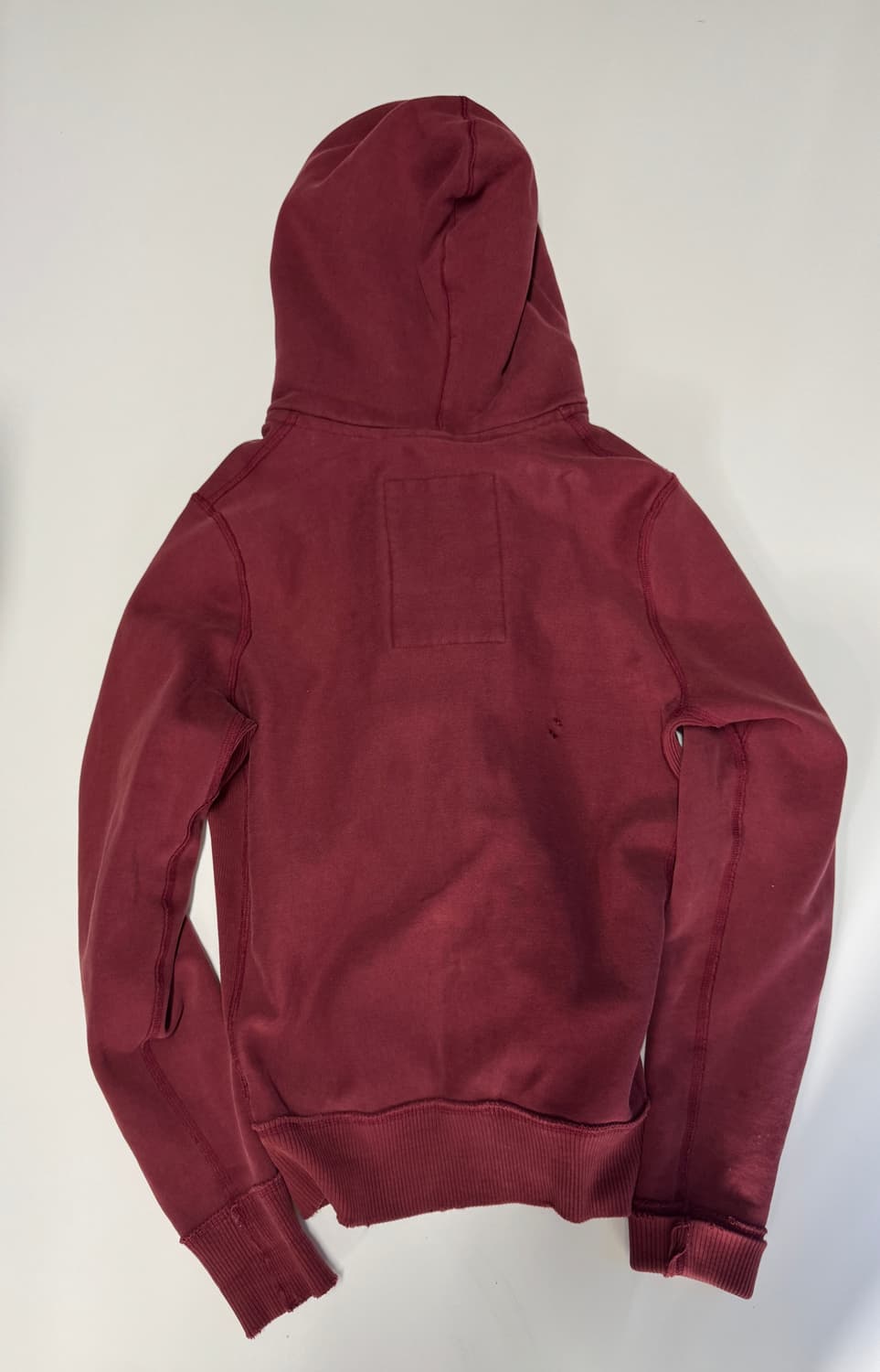 아베크롬비 시그니처 스펠아웃 기모 후드집업 L 버건디 상품이미지2
