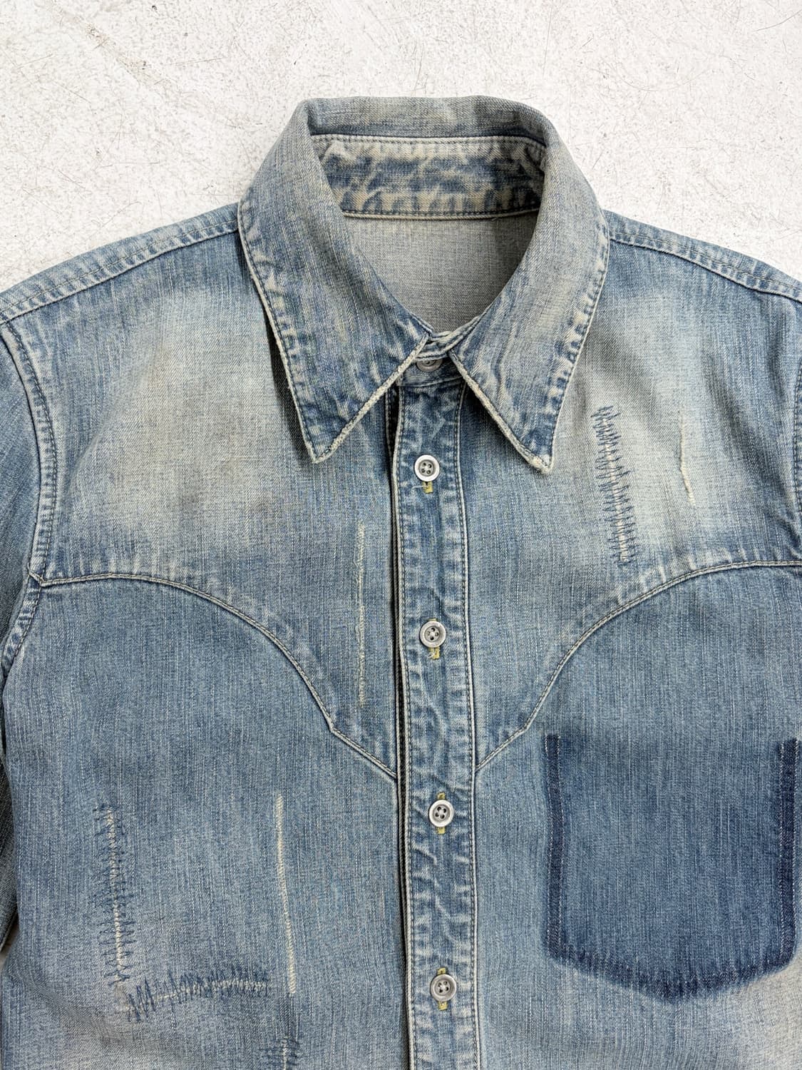 백래쉬 디스트레스드 웨스턴 데님 자켓 상품이미지5