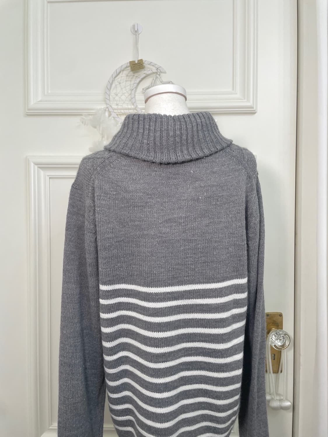 gray collar button point twist stripe sw 상품이미지4