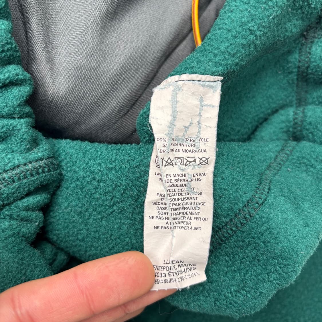 90s LL Bean 엘엘빈 그린 플리스 자켓 L 상품이미지8