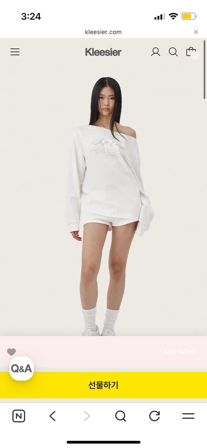 미개봉 새상품) 클리시어 소프트 클럽 원숄더 맨투맨(티셔츠) 상품이미지1