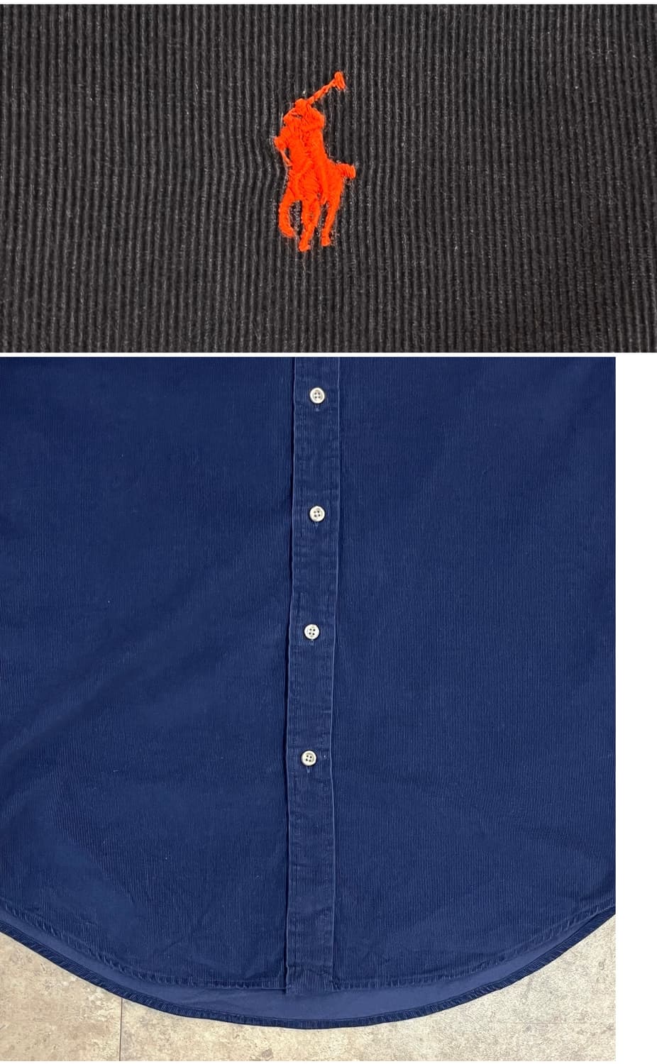 폴로 랄프로렌 코듀로이 셔츠 네이비 M #csz3764 상품이미지5