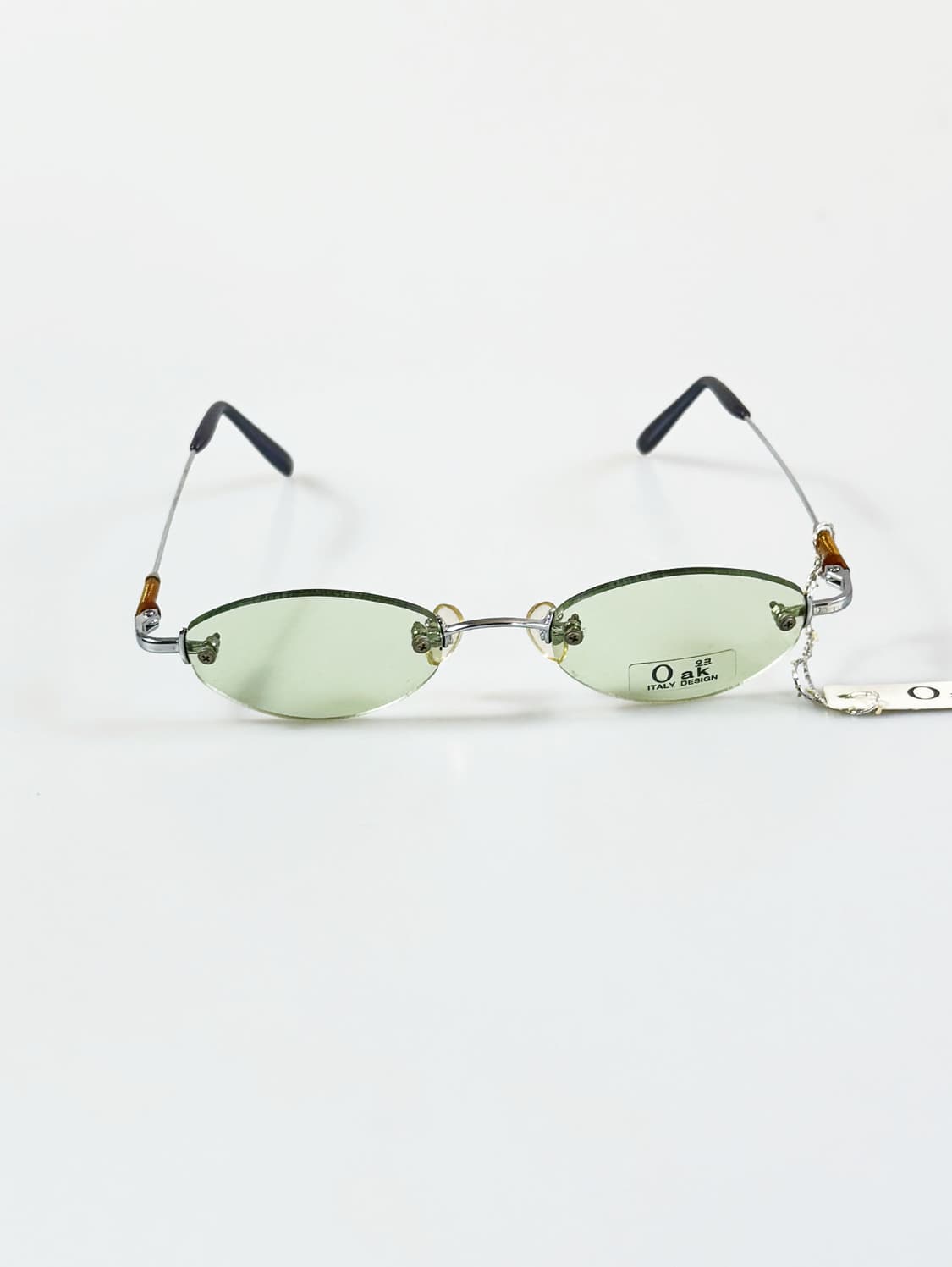 OAK 무테 오벌 메탈 프레임 빈티지 틴트 안경 상품이미지2