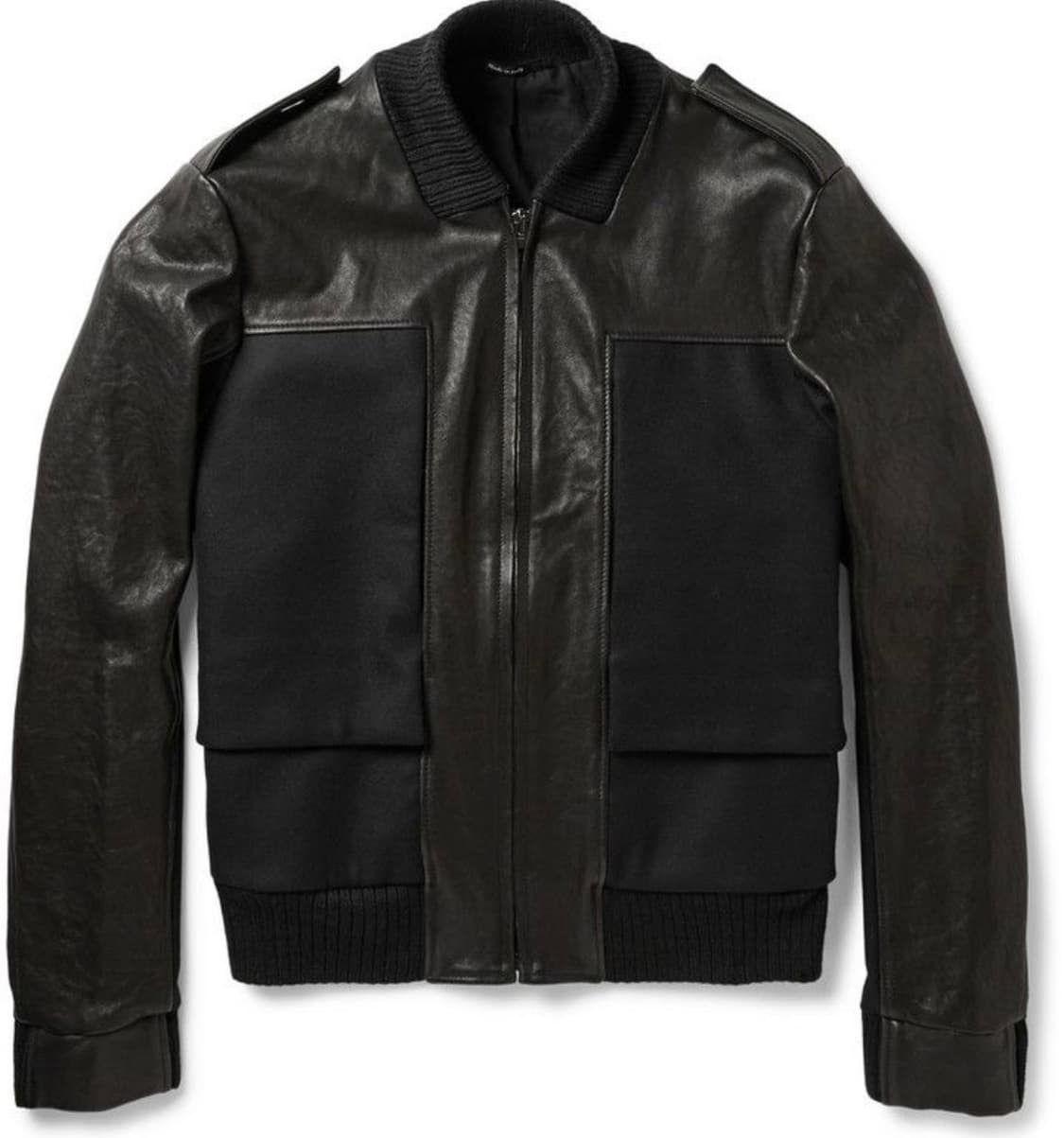 마르지엘라 14ss 콘트라스트 레더자켓 상품이미지1