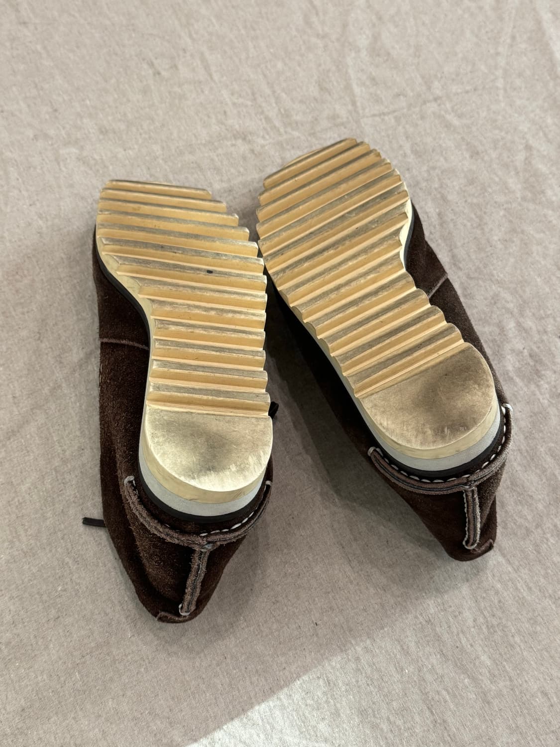 준야와타나베 브라운 스웨이드 슈즈 상품이미지7