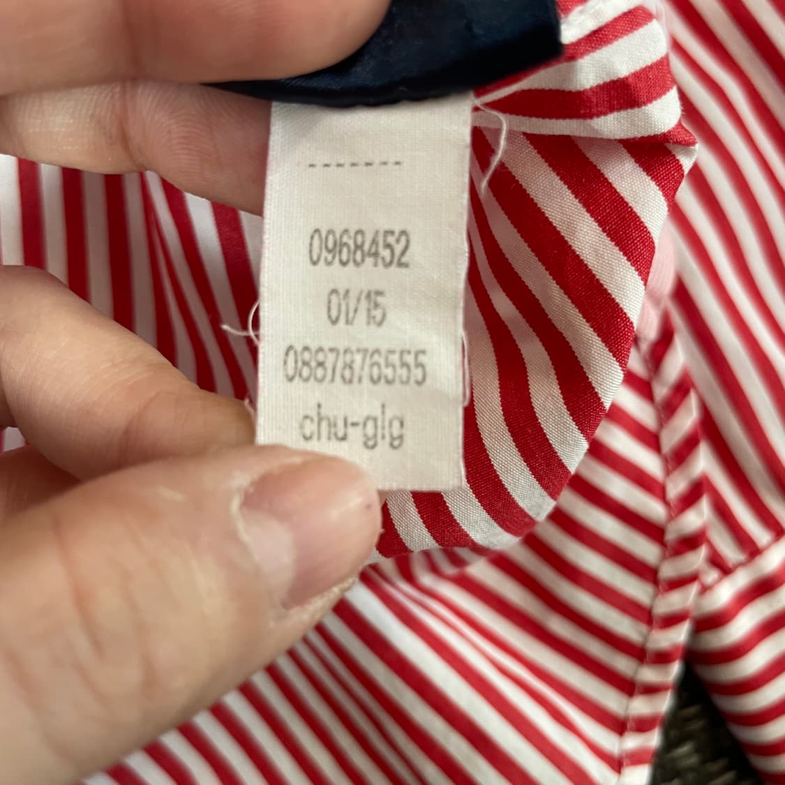 타미힐피거 레드스트라이프 옥스퍼드 코튼 셔츠 M 상품이미지8